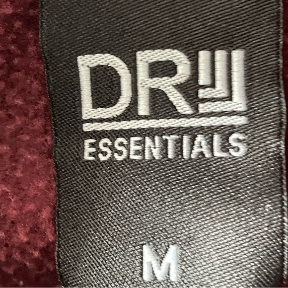 ESSENTIALS Burgundy Hoodie - Picture 4 of 7